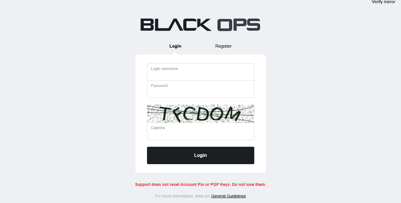 Blackops Darknet Access